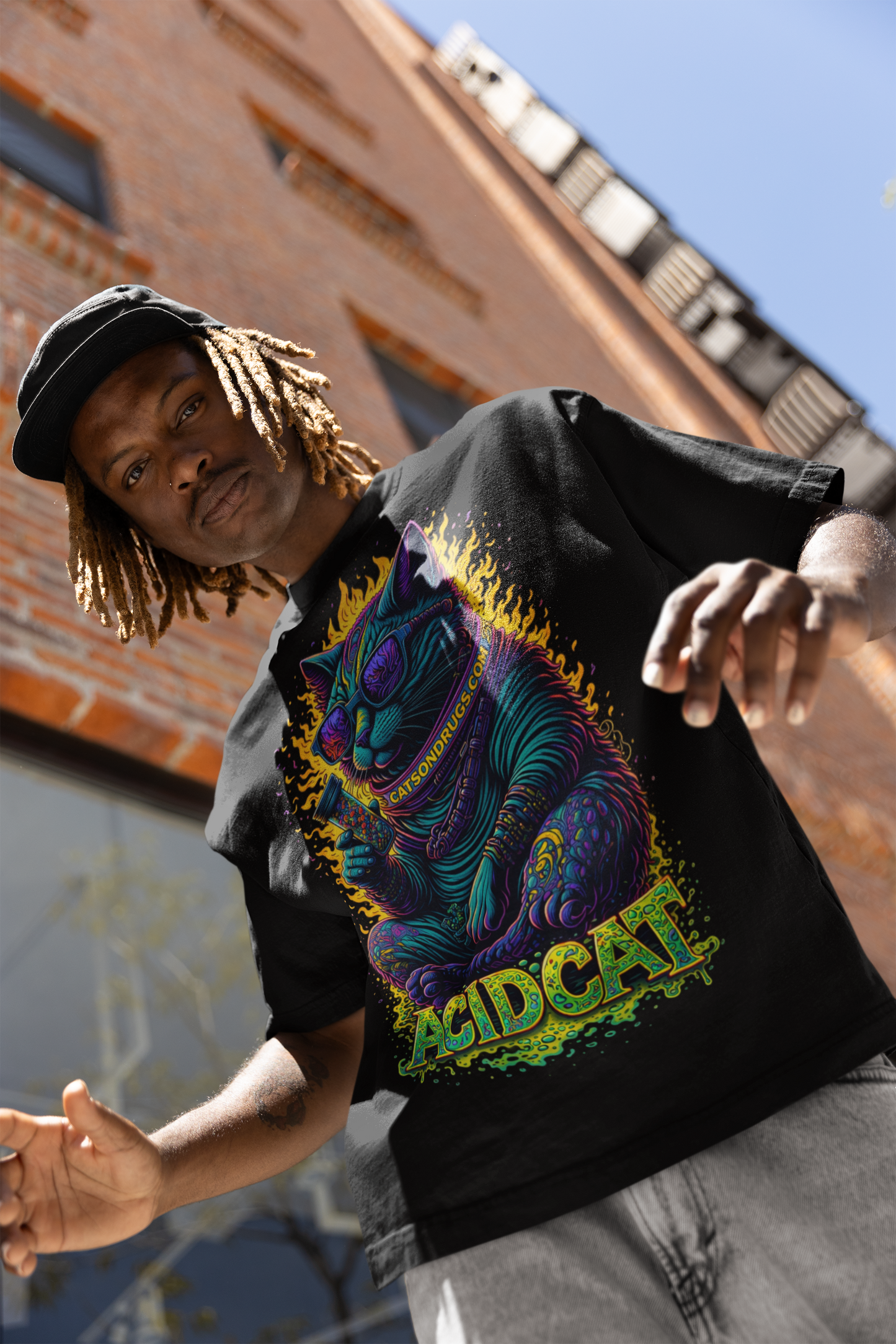 Acid Cat | Rave T-Shirt | Ecstasy Edition