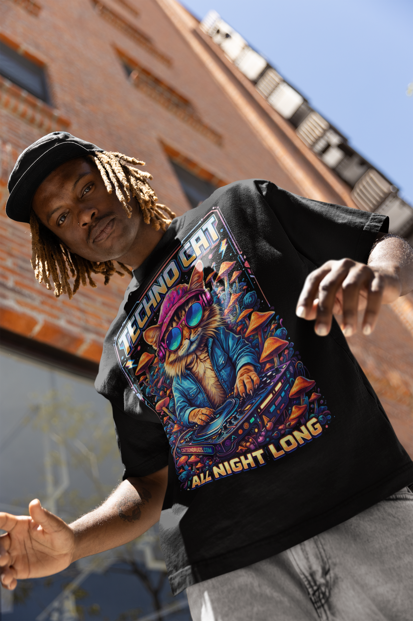 Techno T-Shirt | Techno Cat | Ecstasy Edition