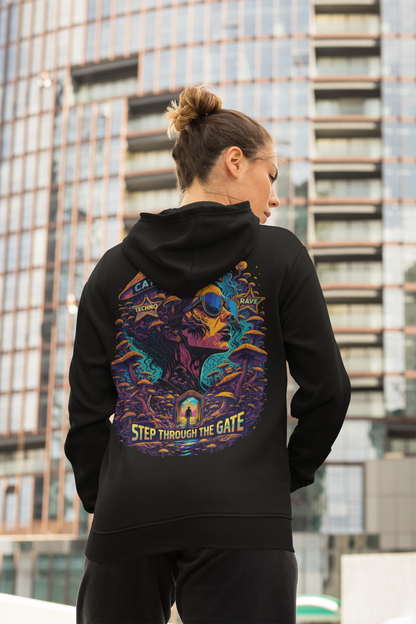 Techno Hoodie | Step through the Gate