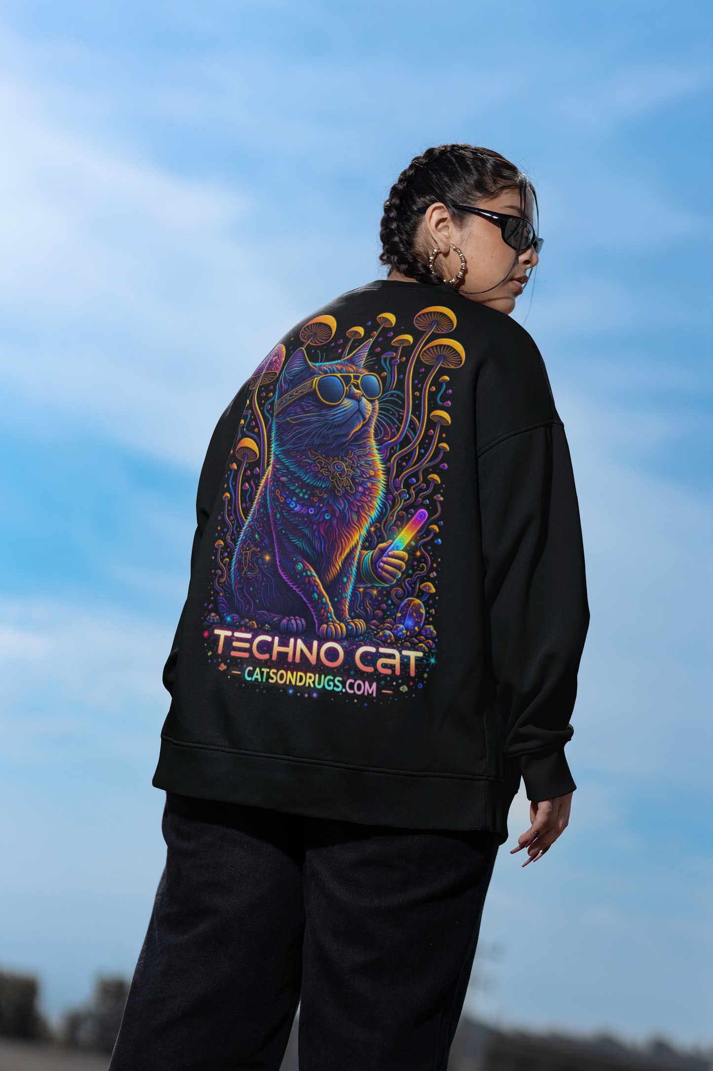 hoodie graphique psychedelique