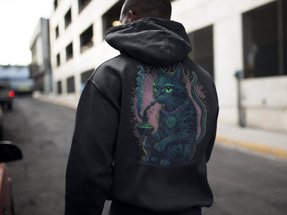 Trippy Hoodie | Psychedelic Shisha Cat