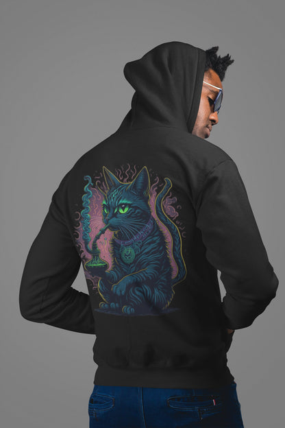 Trippy Hoodie | Psychedelic Shisha Cat