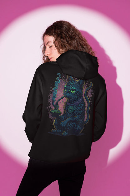 Trippy Hoodie | Psychedelic Shisha Cat