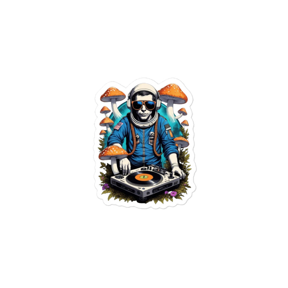 Psychedelic Dj Astronaut - Bubble-free stickers