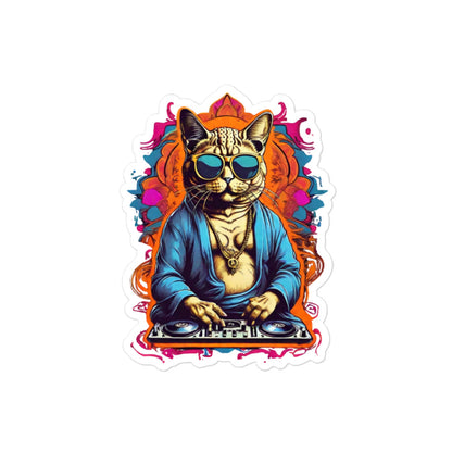 Dj Buddha Cat - Bubble-free stickers