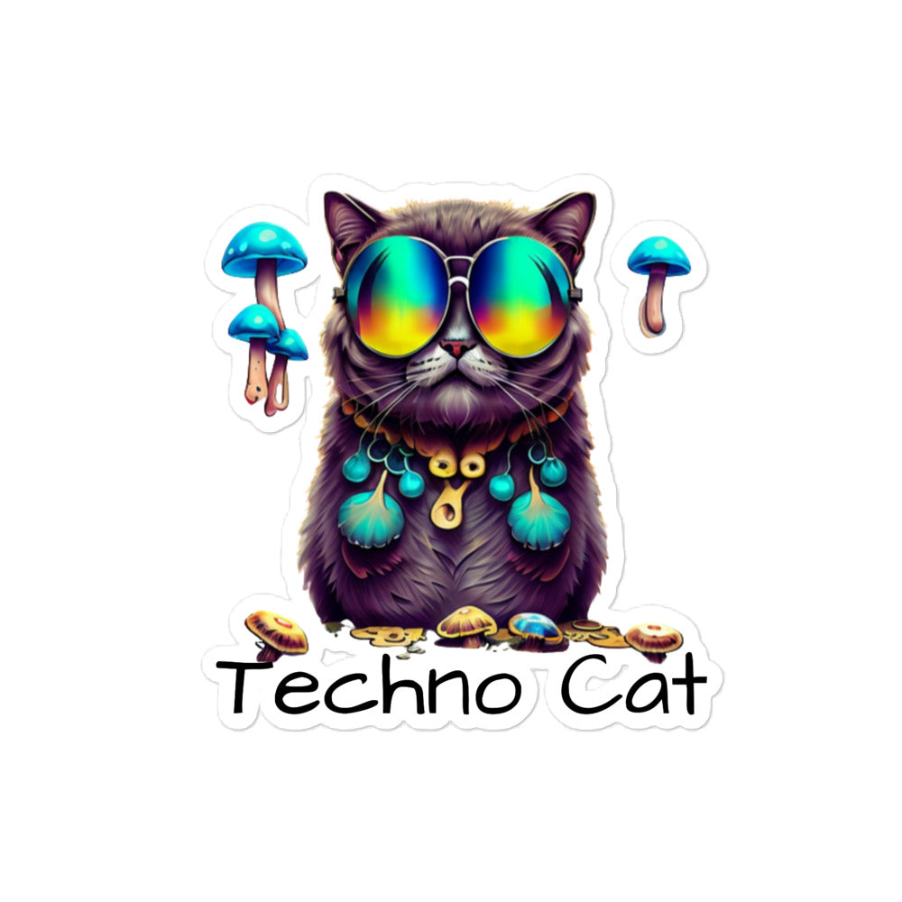 Techno Cat - Pegatinas sin burbujas