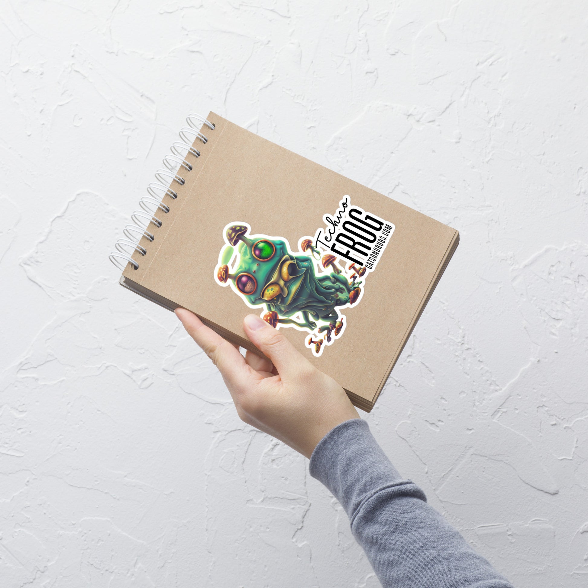 Techno Frog - Bubble-free stickers - CatsOnDrugs