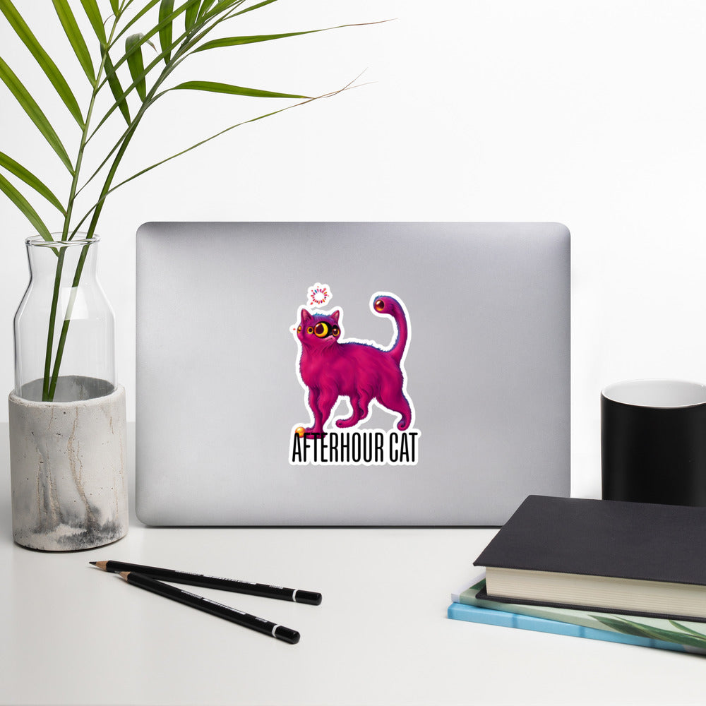 Afterhour cat - Bubble-free stickers - CatsOnDrugs