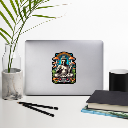 Funny Laptop Stickers | Psychedelic DJ Buddha