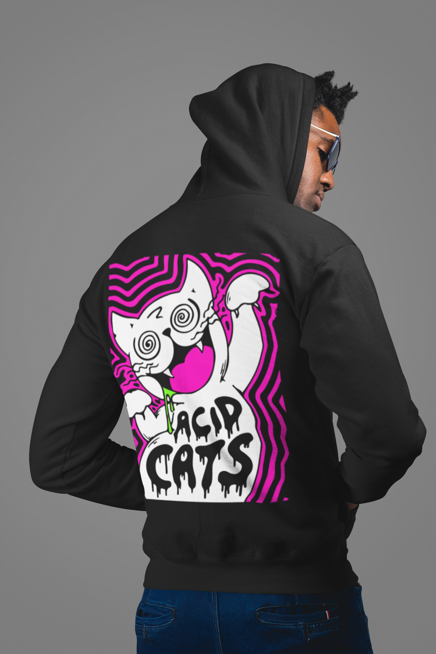 Acid Cat - Unisex Hoodie - CatsOnDrugs