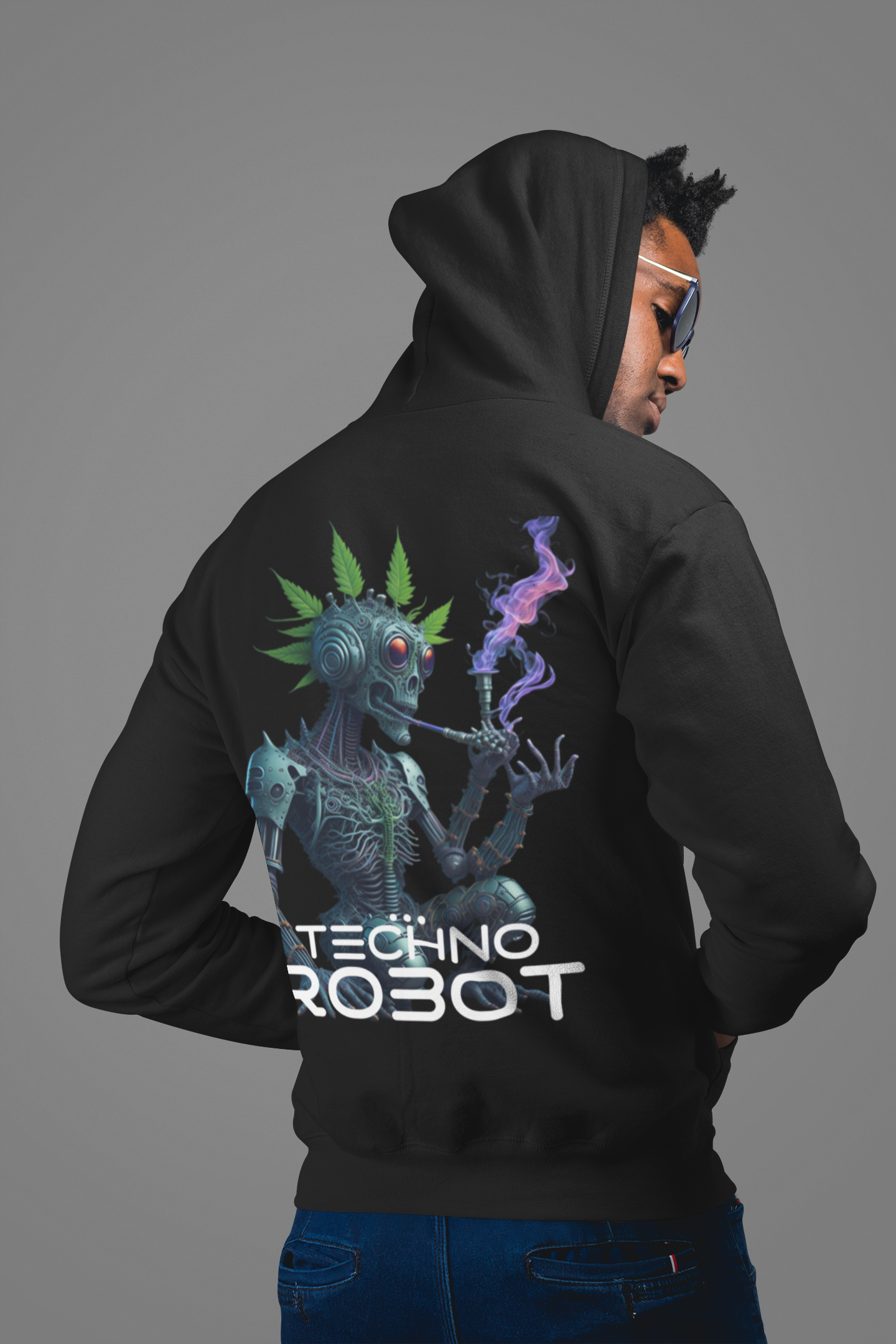 Techno Robot - Unisex Hoodie - CatsOnDrugs