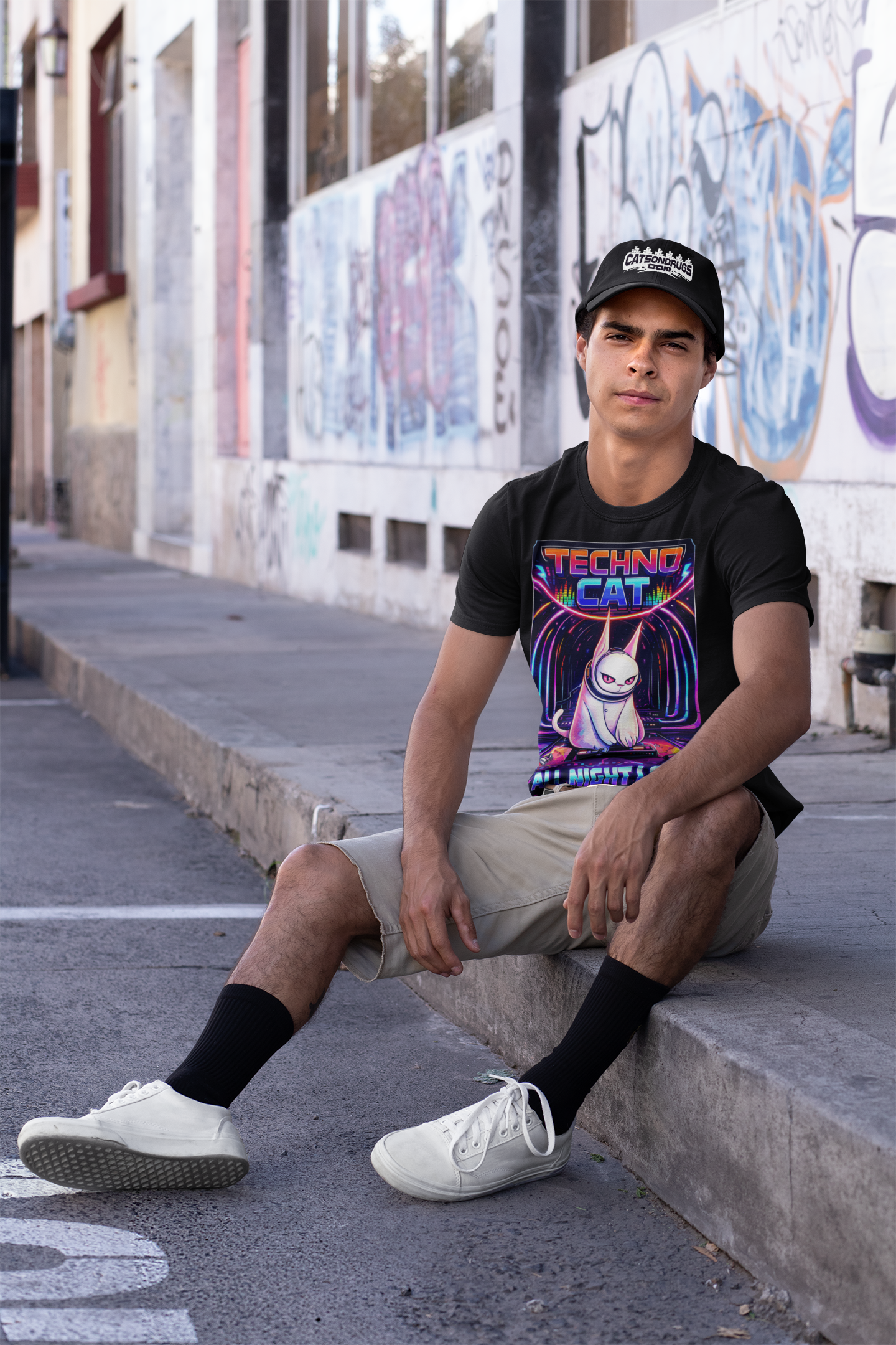 Techno T-Shirt | Techno Cat | Ecstasy Edition