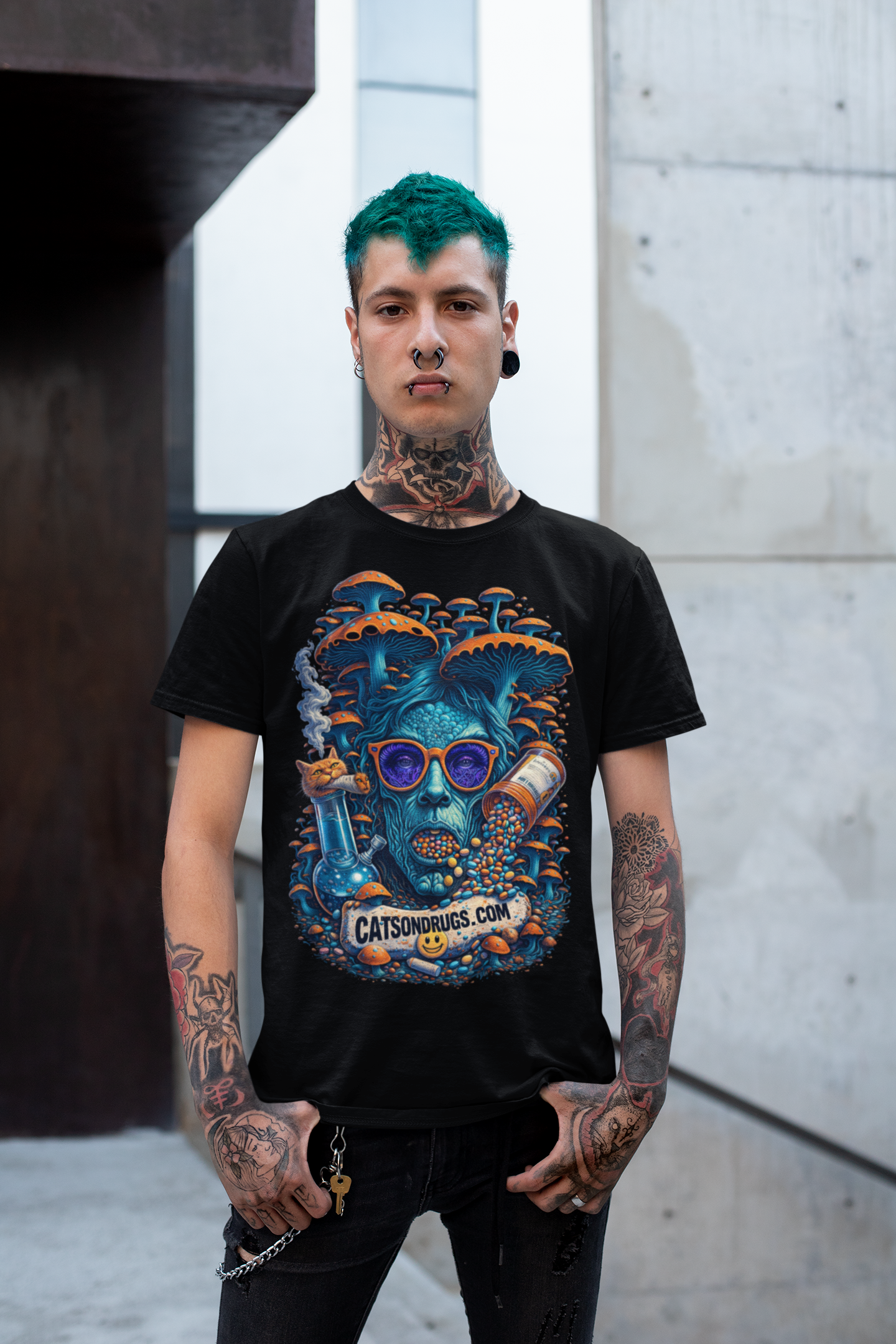 Trippy Mushroom Guy | Psychedelic T-Shirt | Ecstasy Edition