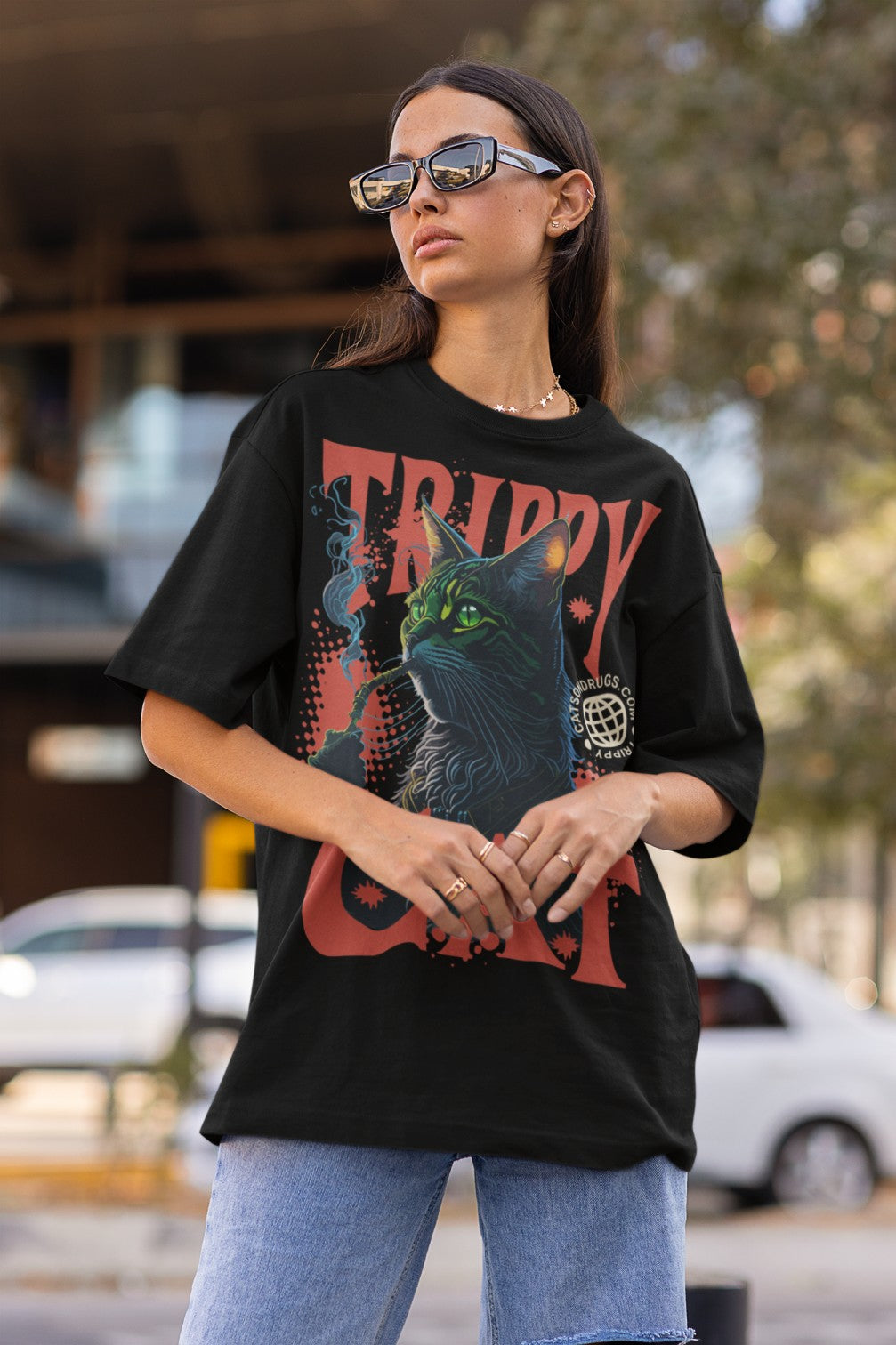 Trippy Cat | Psychedelic T-Shirt