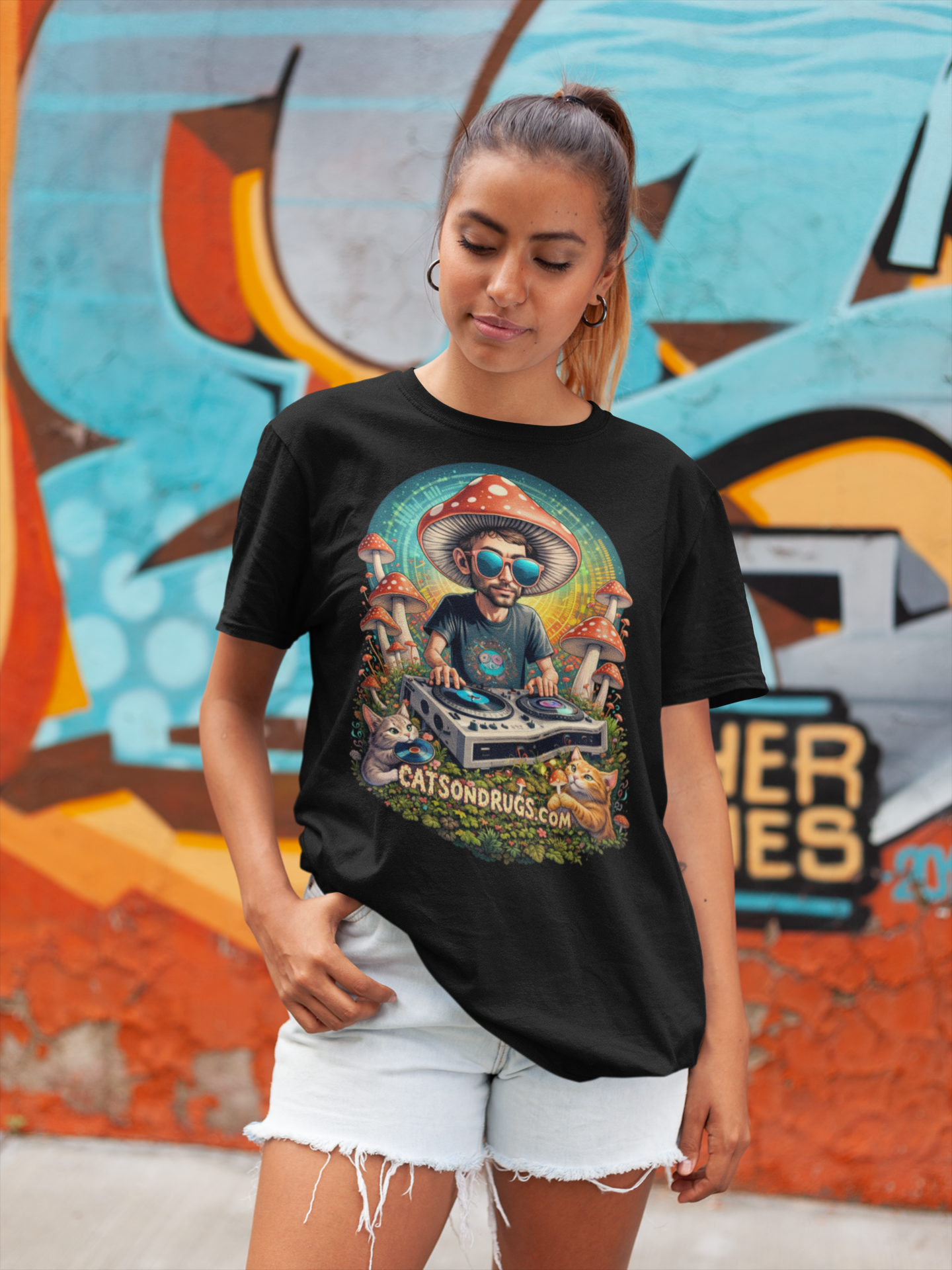 Psychedelic T-Shirt | Mushroom DJ | Ecstasy Edition