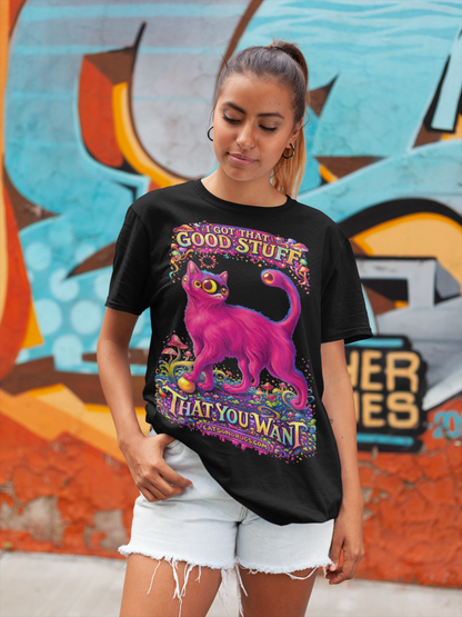 Psychedelic T-Shirt | Good Stuff Cat | Ecstasy Edition