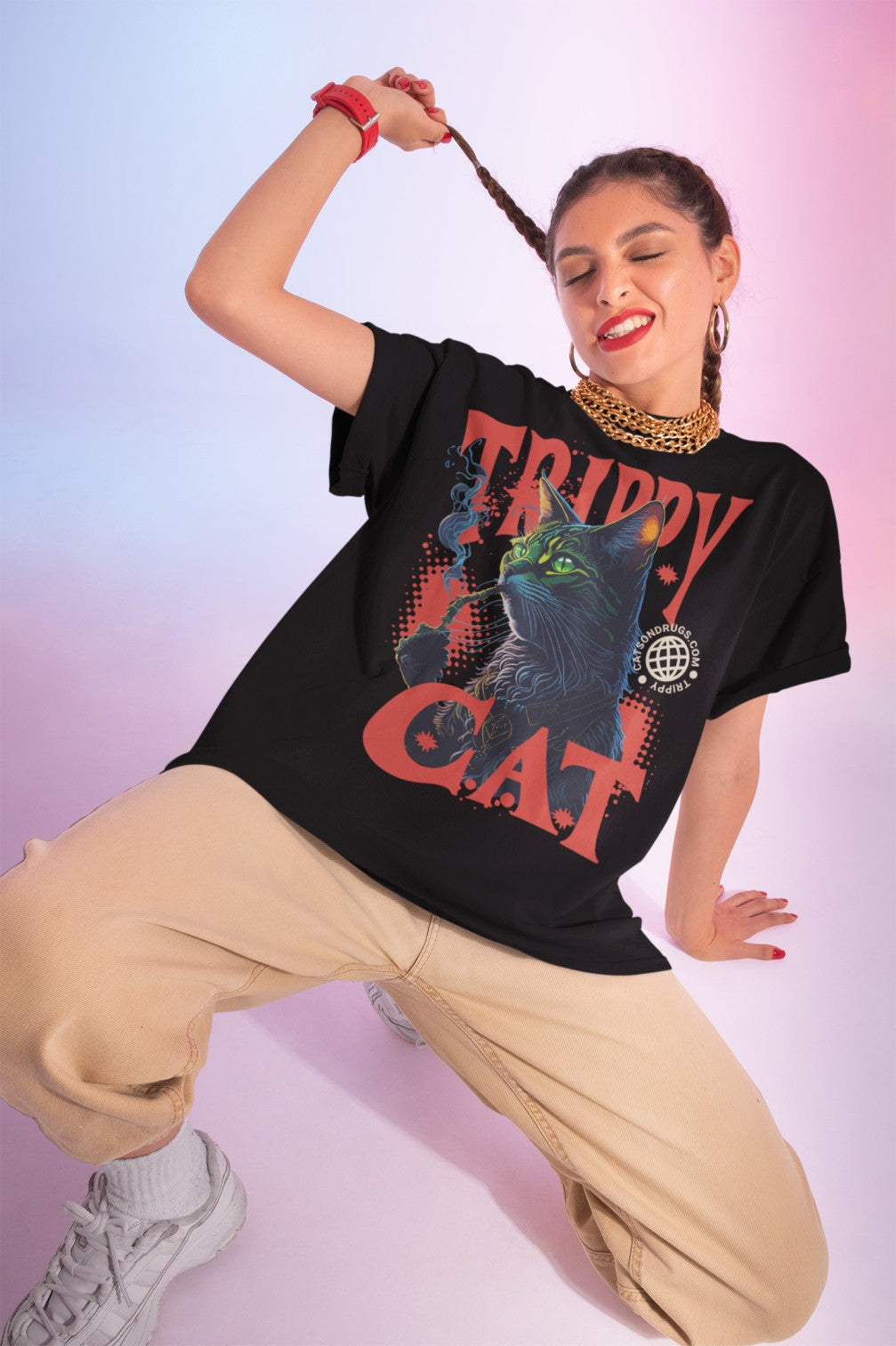 Trippy Cat | Psychedelic T-Shirt