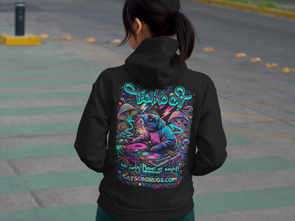 Rave Hoodie | Rave at Night Cat