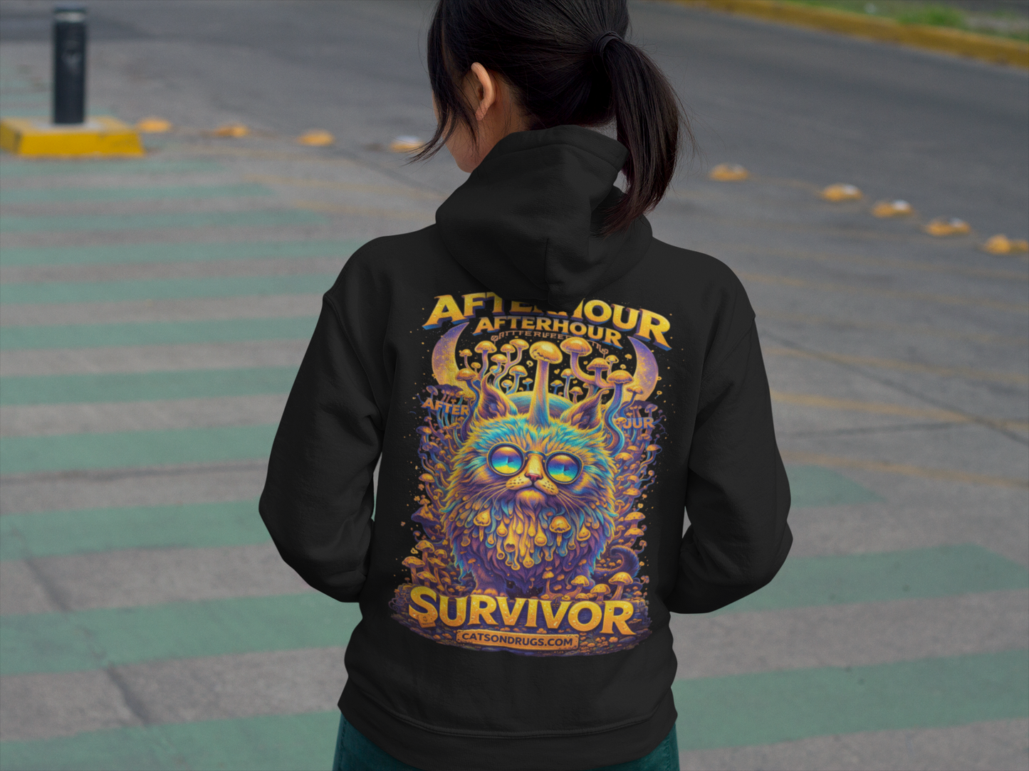 Afterhour Techno Cat | Rave Hoodie
