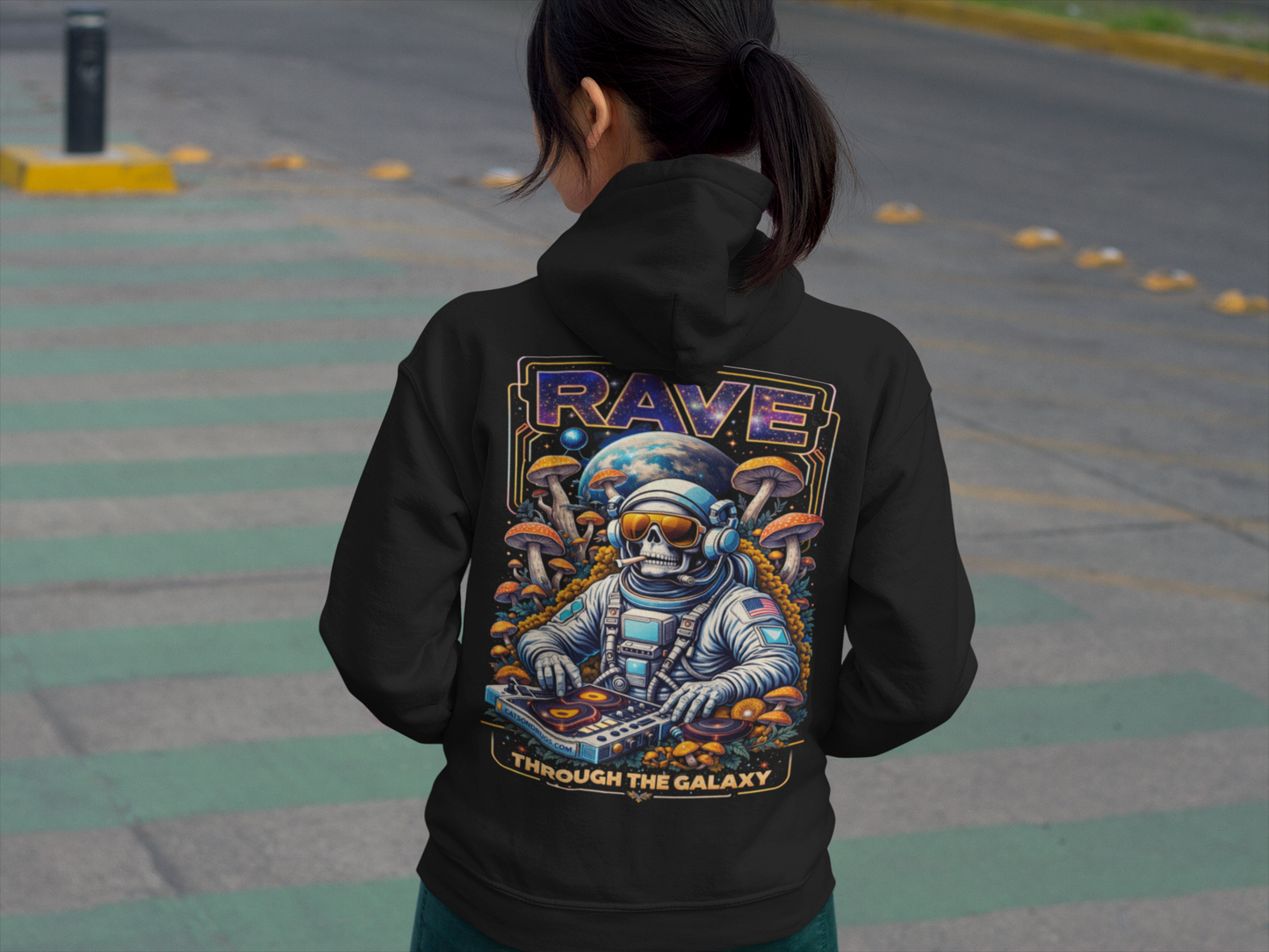 Trippy Hoodie | Psychedelic DJ Astronaut