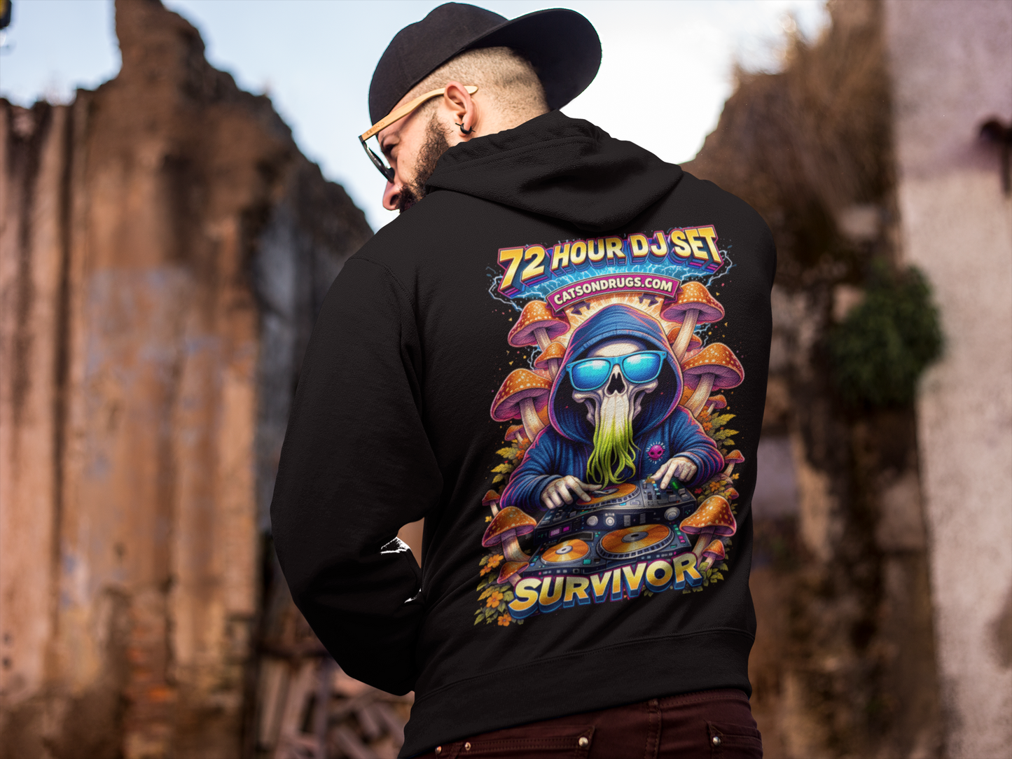 Techno Hoodie | Psychedelic DJ Ghost