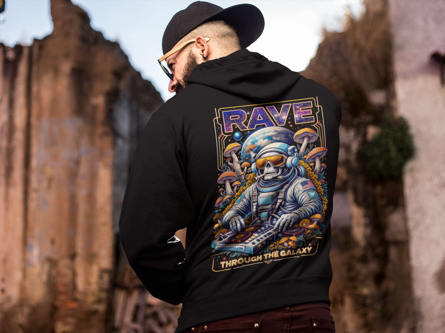 Trippy Hoodie | Psychedelic DJ Astronaut