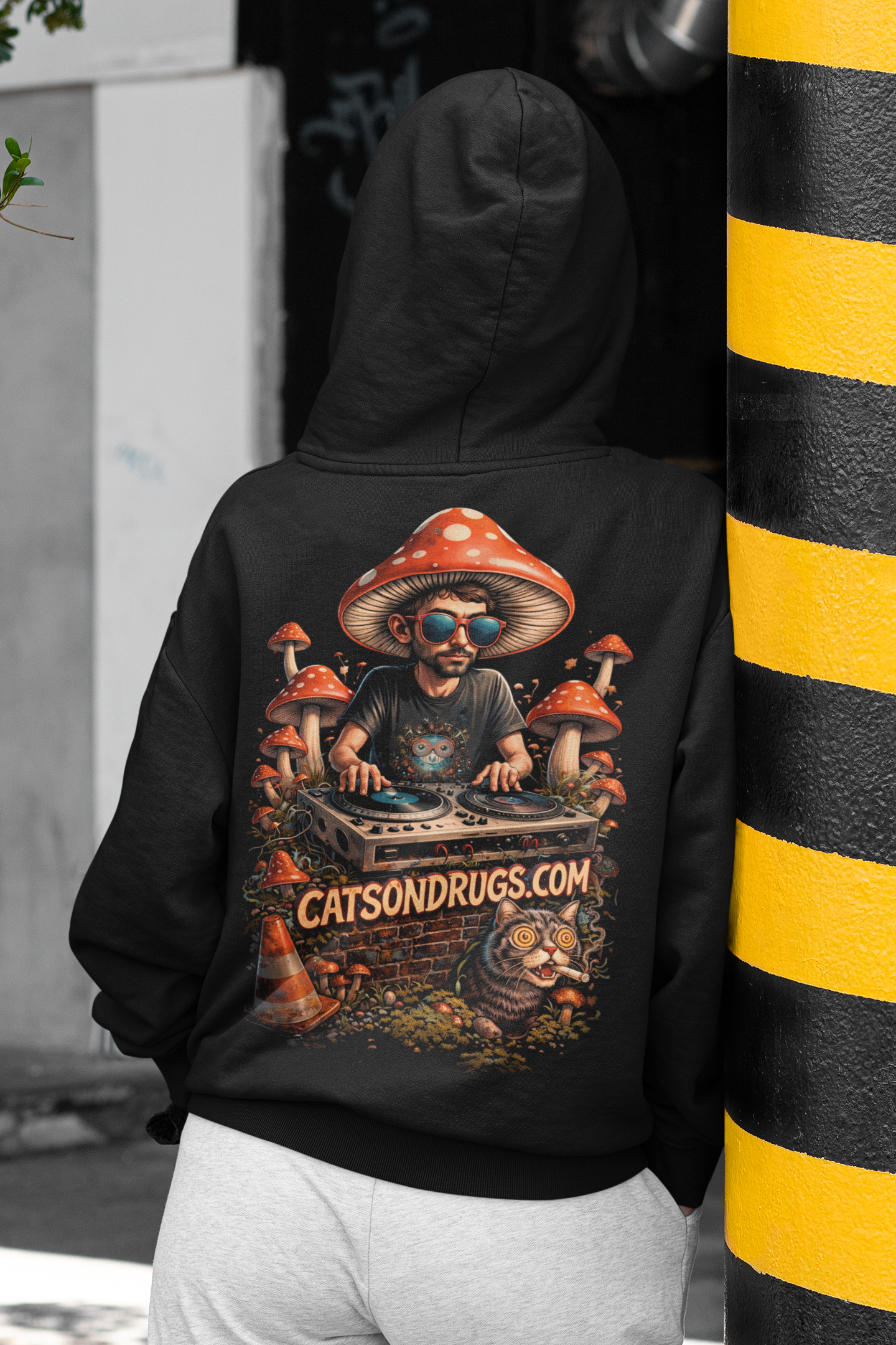 Trippy Hoodie | Psychedelic Mushroom DJ