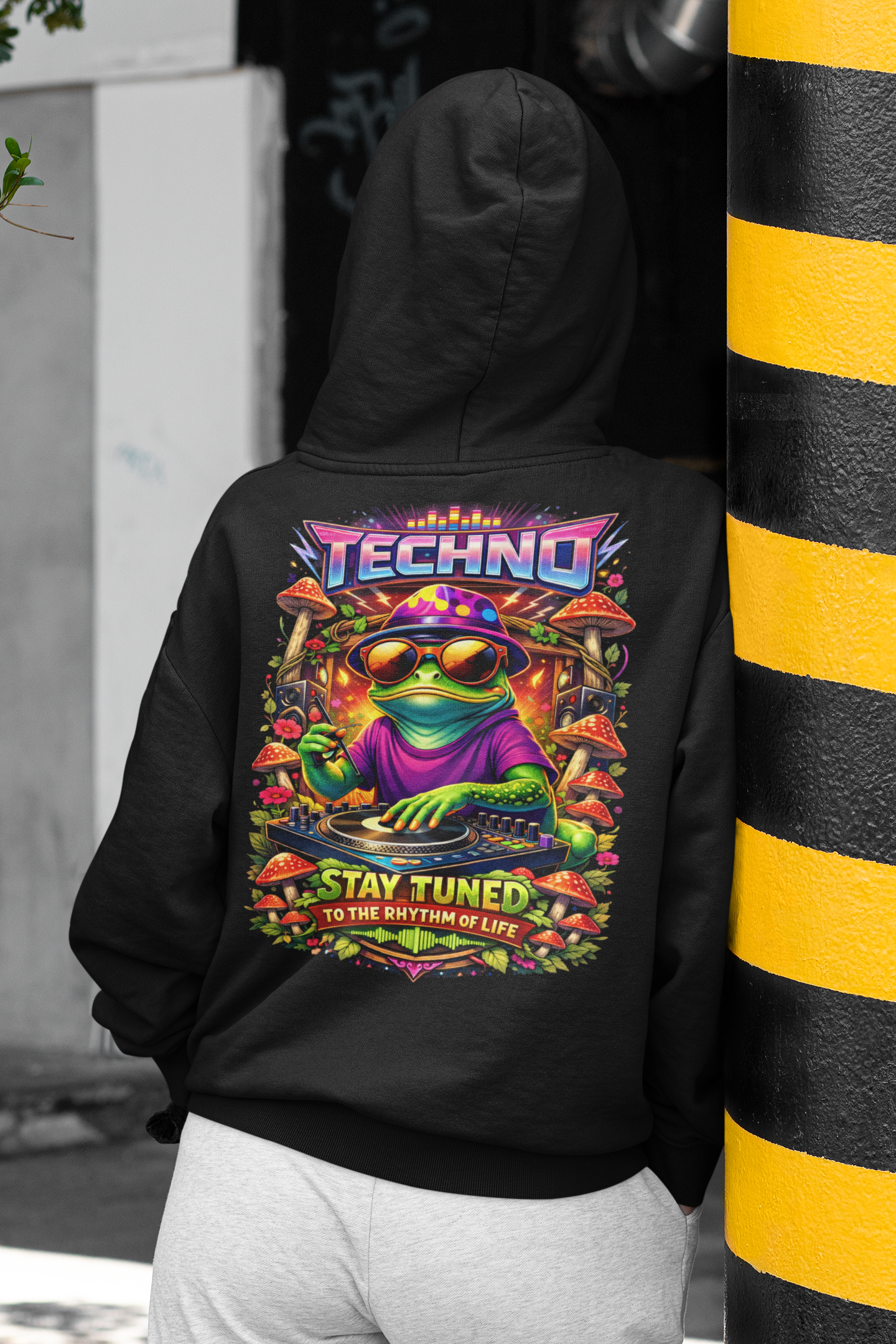 EDM Hoodie | Psychedelic Techno Frog