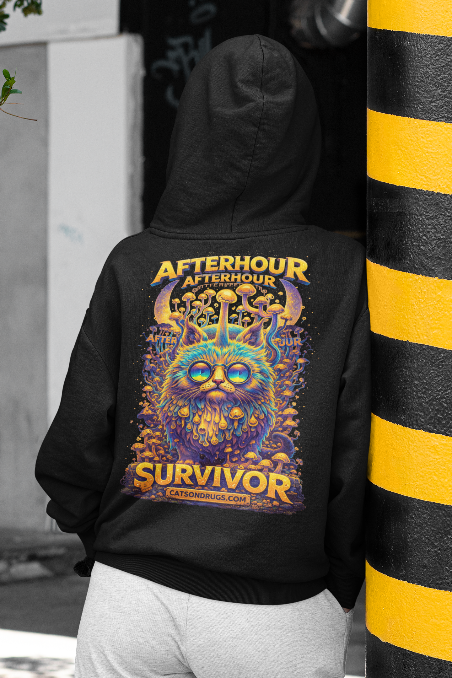 Afterhour Techno Cat | Rave Hoodie