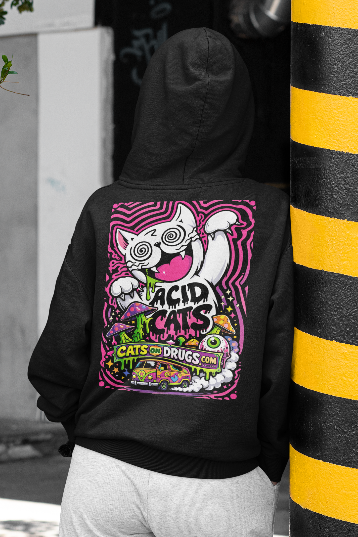 Acid Hoodie | Psychedelic Acid Cat