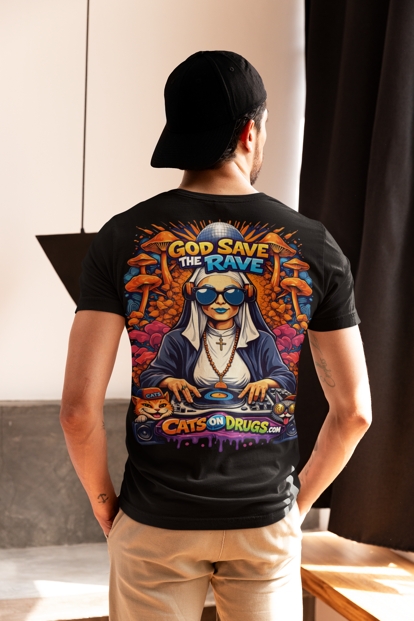 Psychedelic T-Shirt | Techno Nun