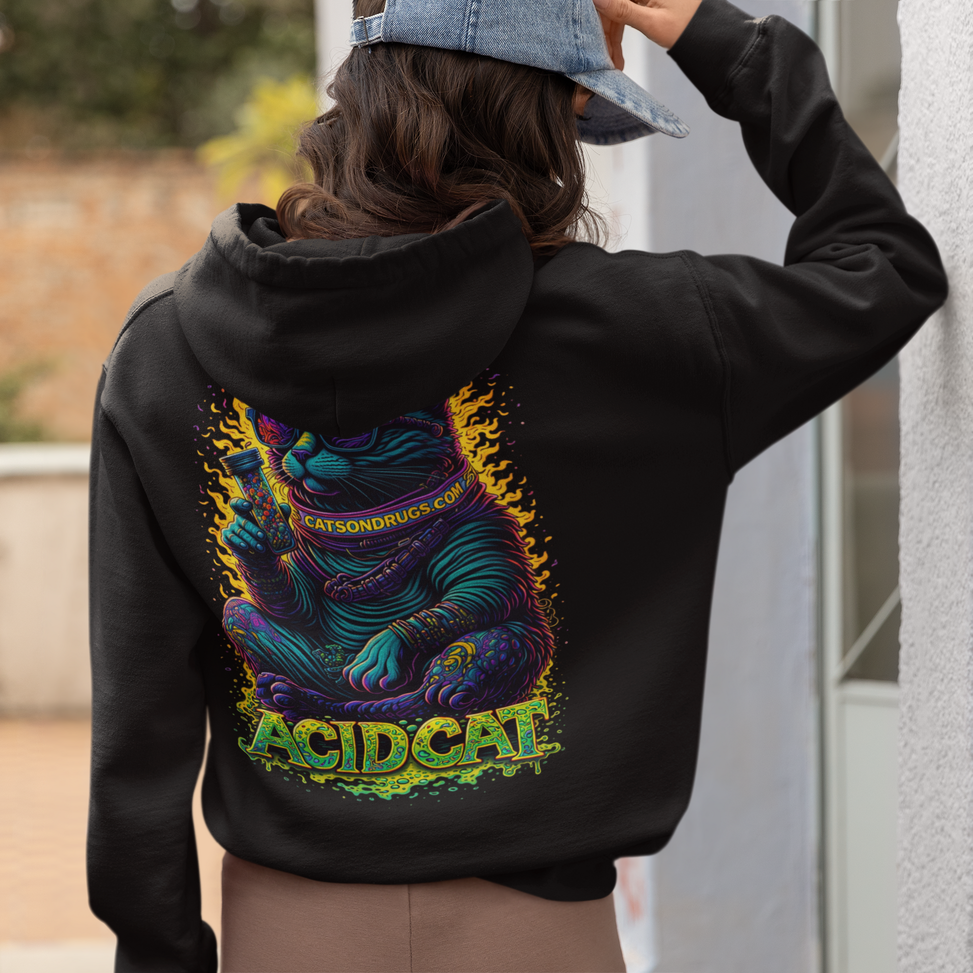 neon psychedelic hoodie