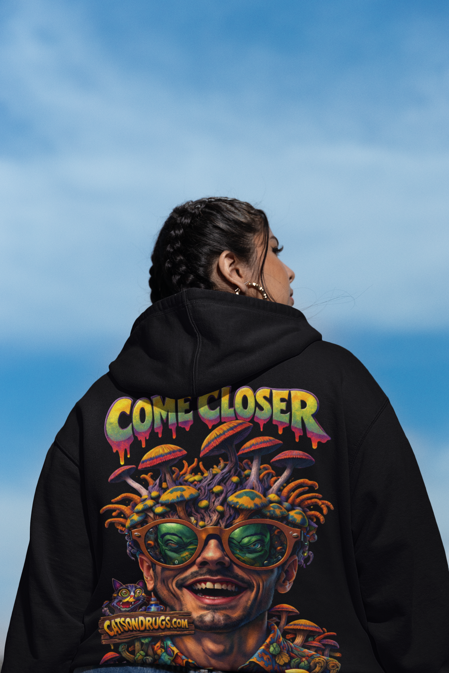 neon rave aesthetic hoodie