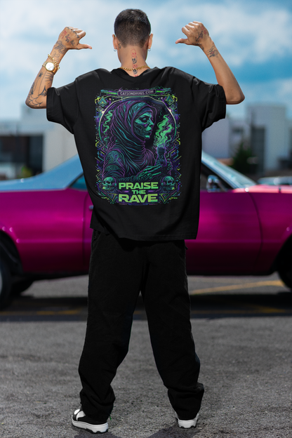 neon rave graphic shirt