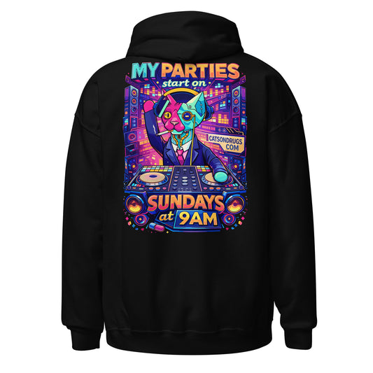 neon rave streetwear hoodie