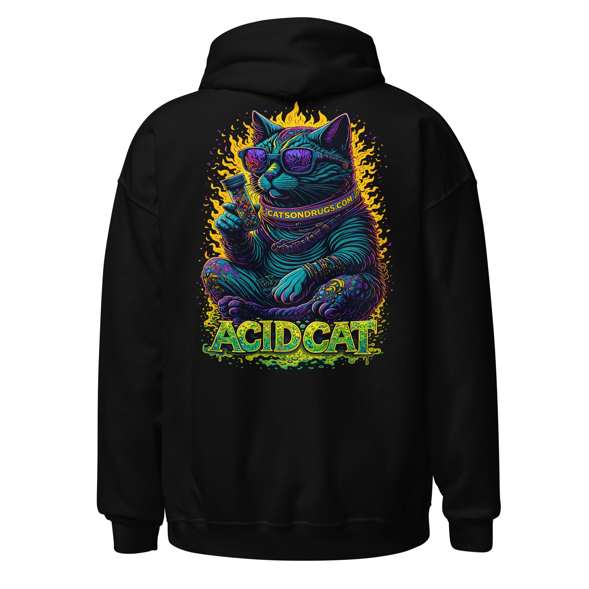 neon techno hoodie