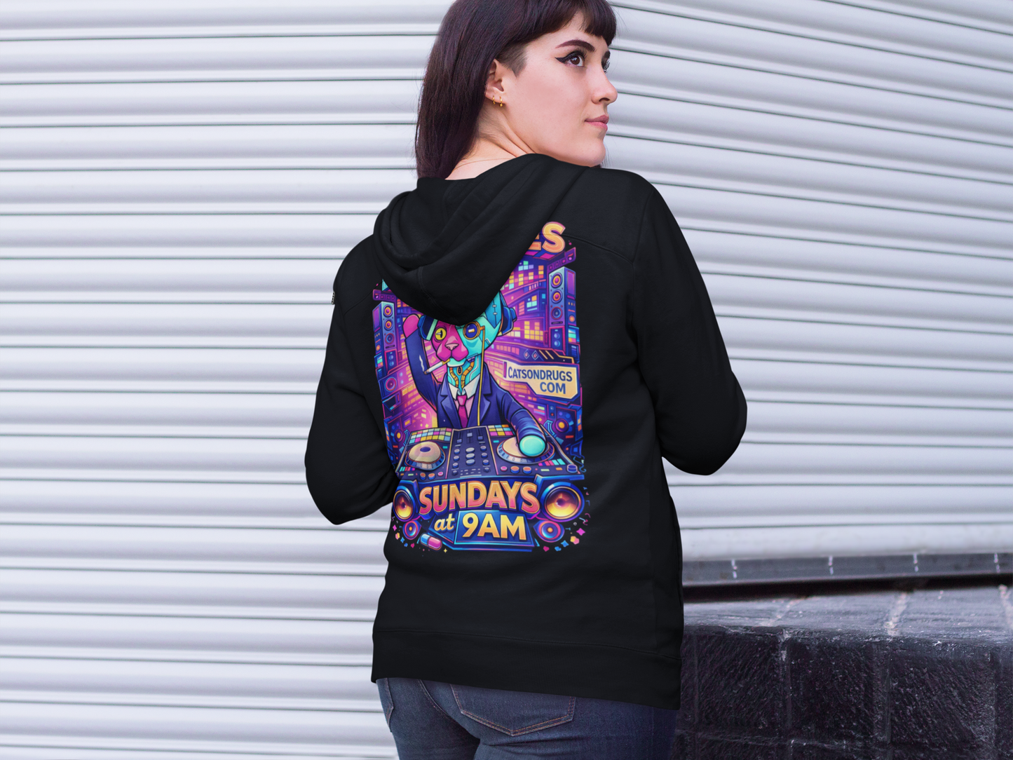 neon trippy hoodie