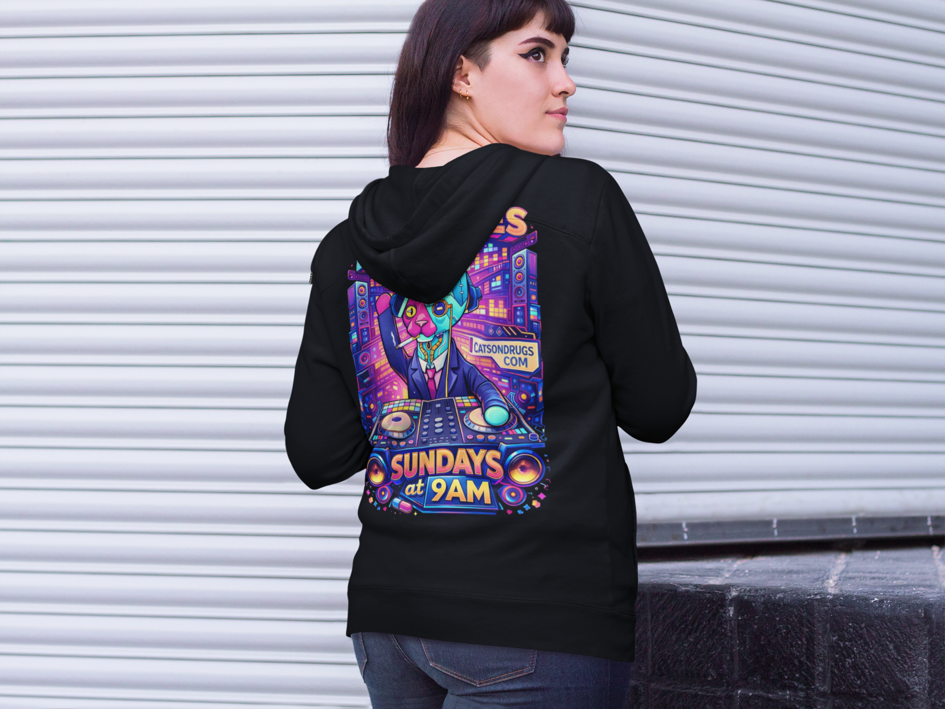 neon trippy hoodie