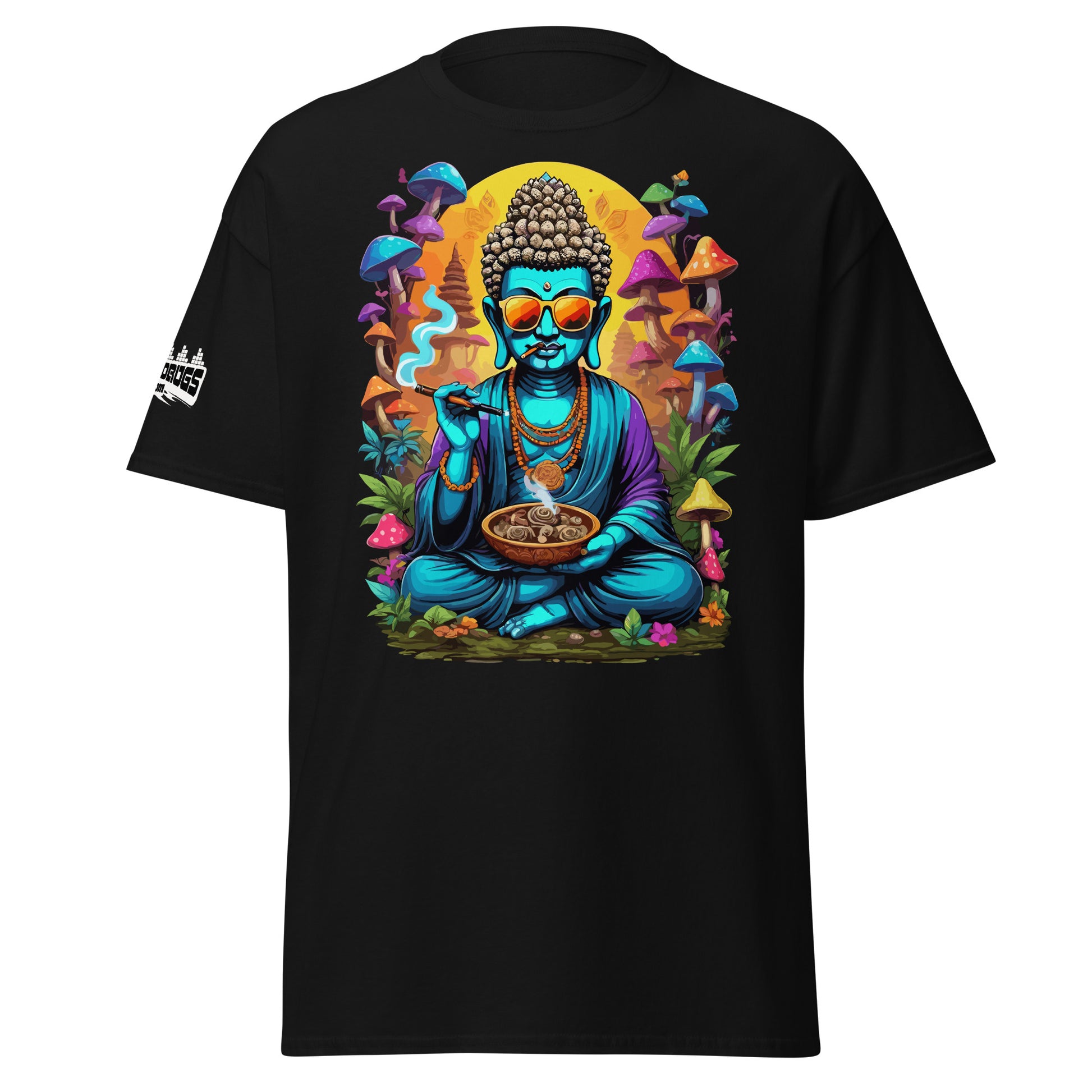 Back of Buddha Wear t-shirt in black color