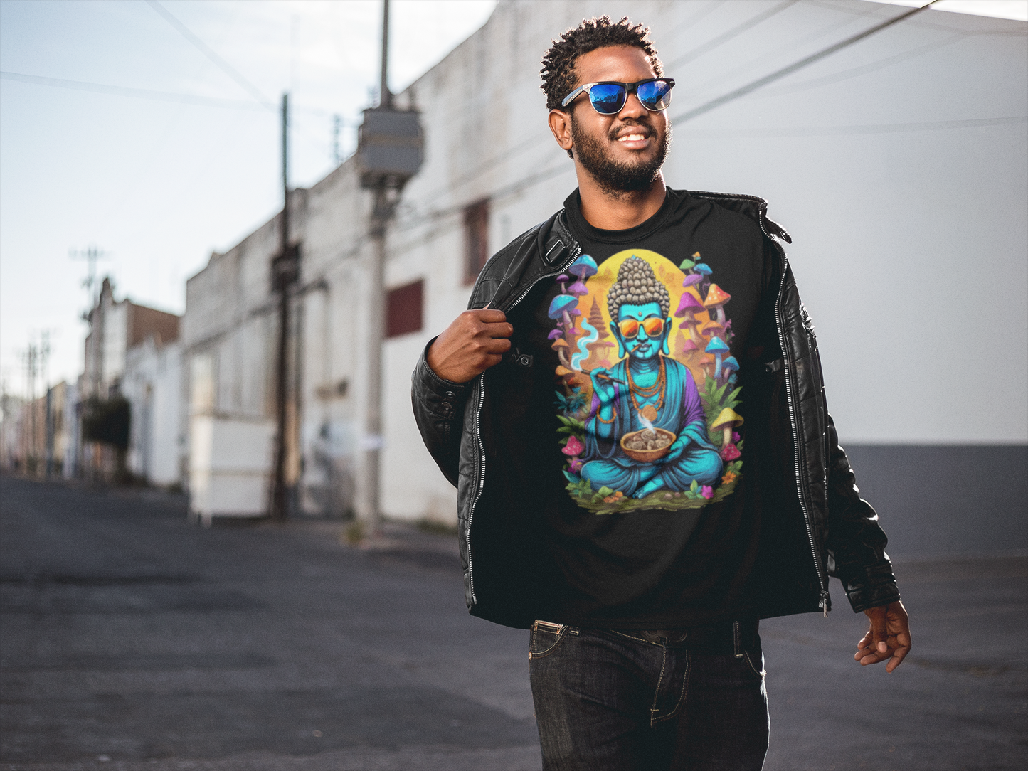 Glow-in-the-dark details on Psychedelic T-Shirt | Ecstasy Edition