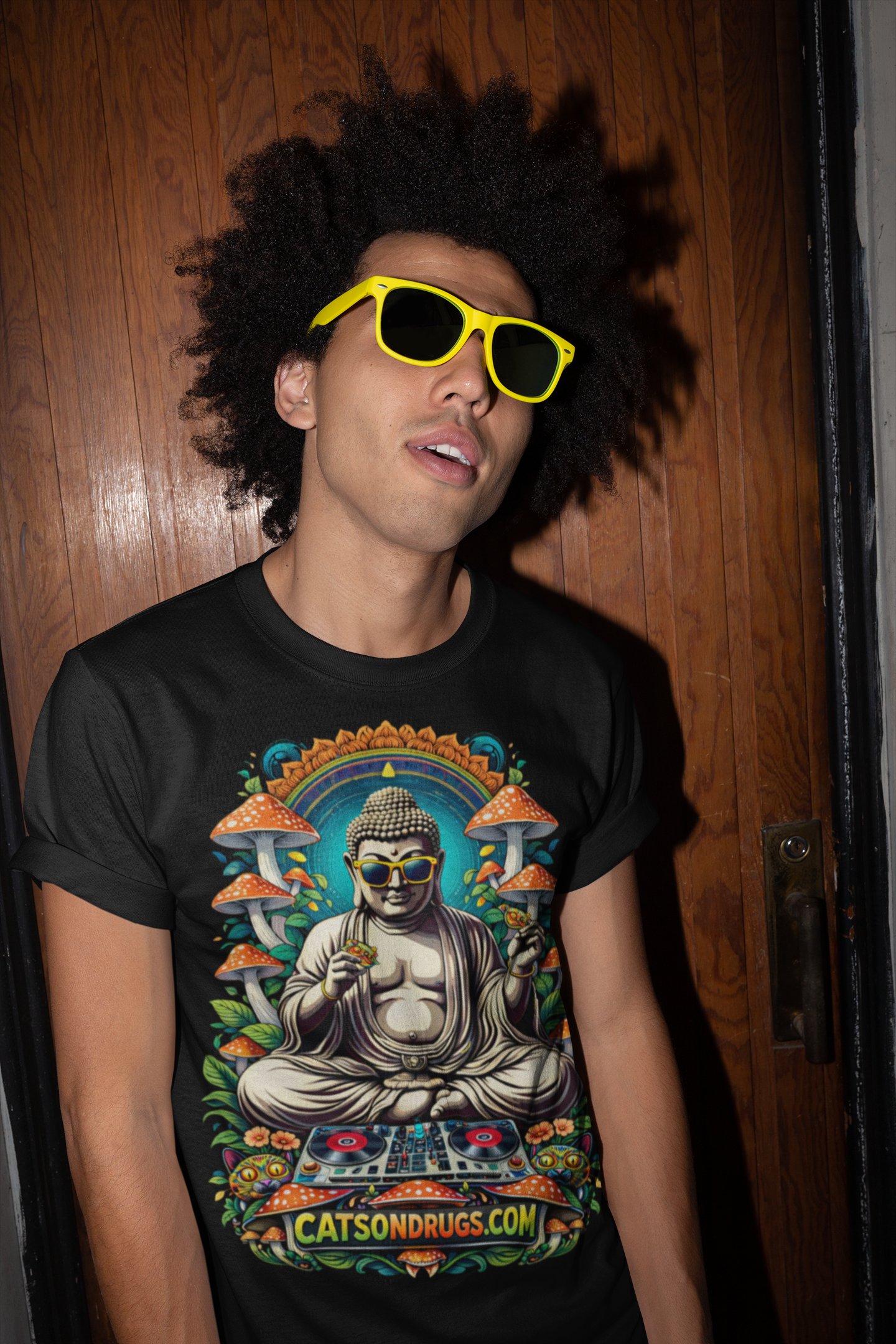 psychedelic buddha meme tshirt