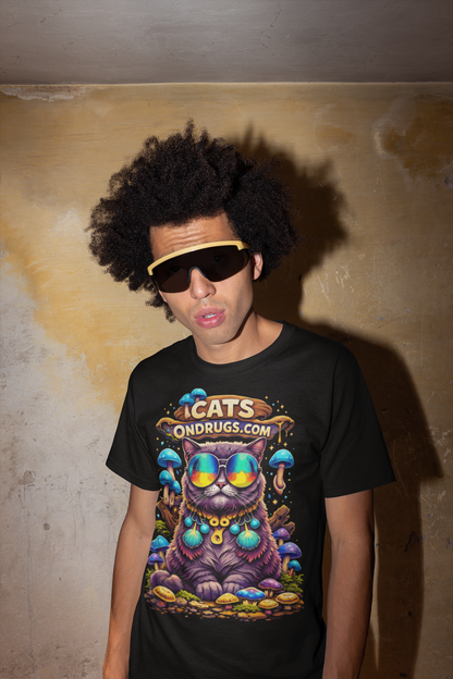 psychedelic cat t-shirt