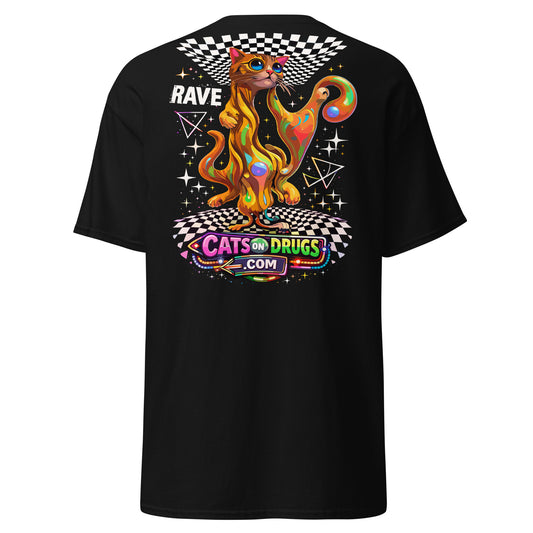 psychedelic cat with glowing eyes