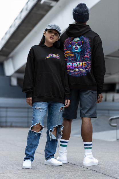 psychedelic festival fashion hoodie