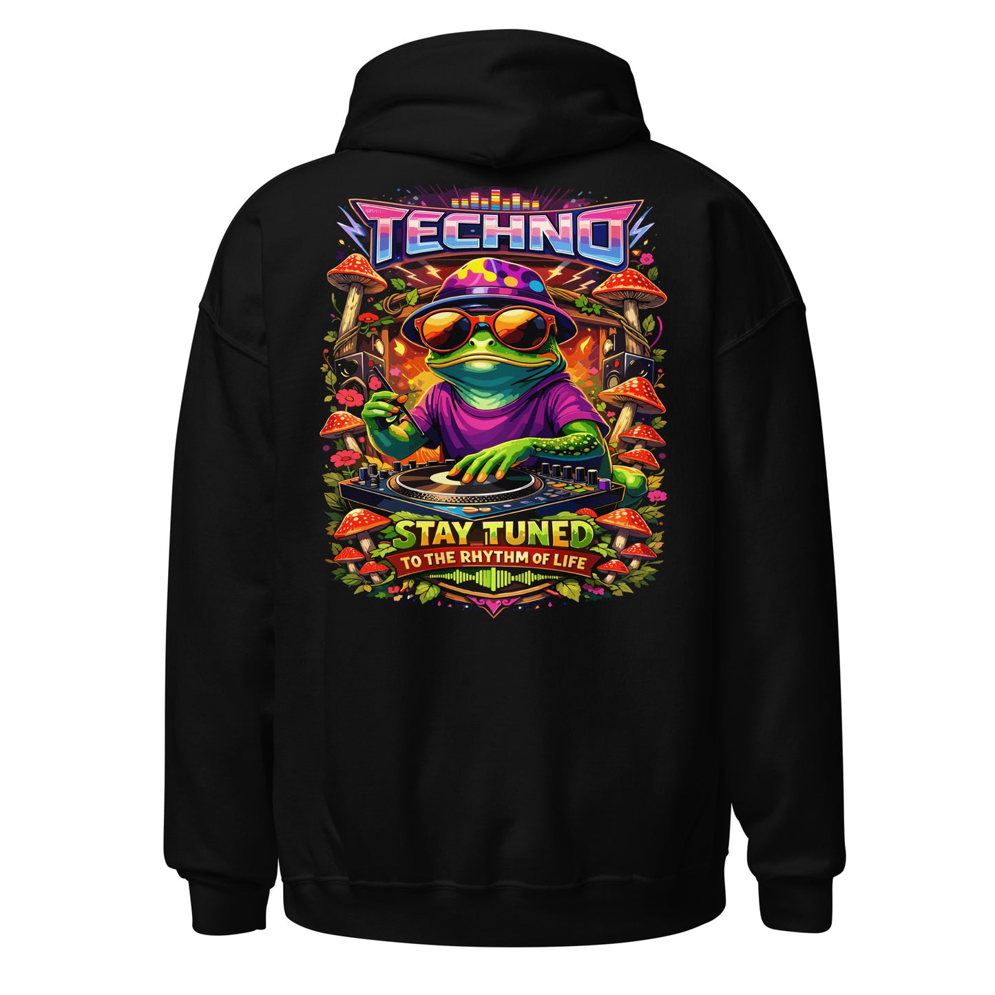 psychedelic fractal rave festival hoodie