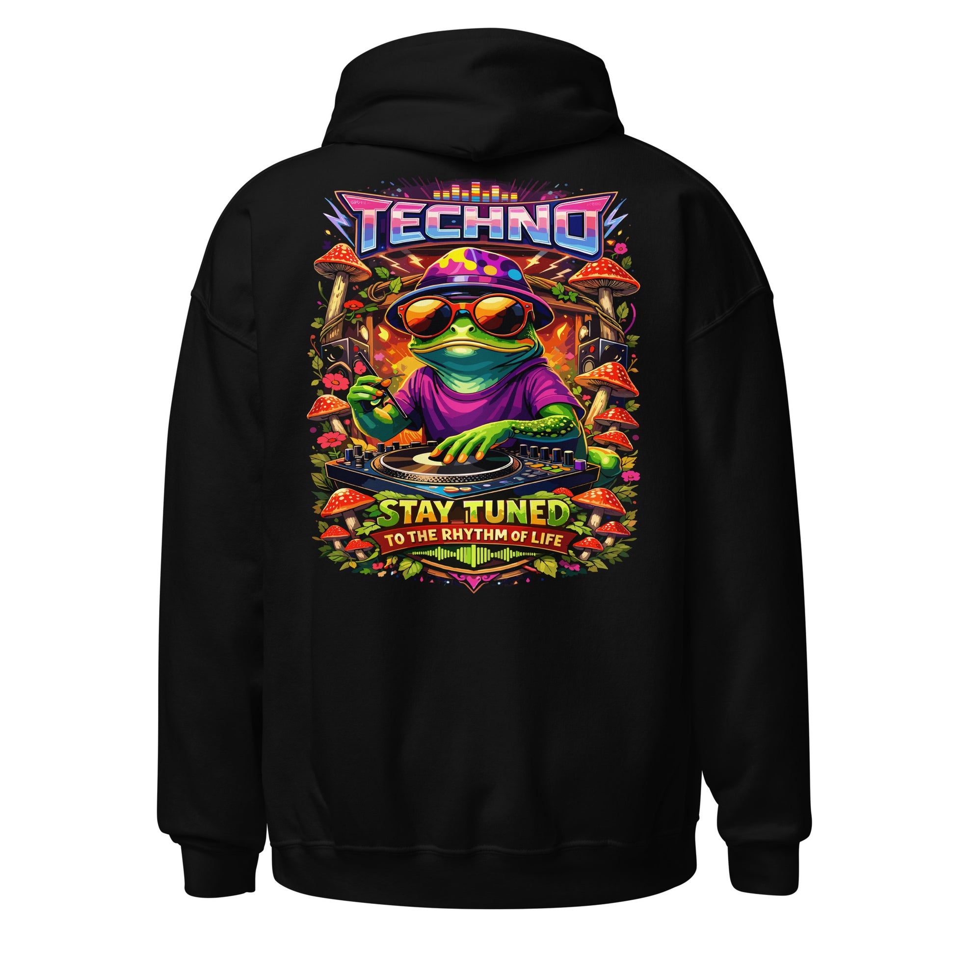 psychedelic fractal rave festival hoodie