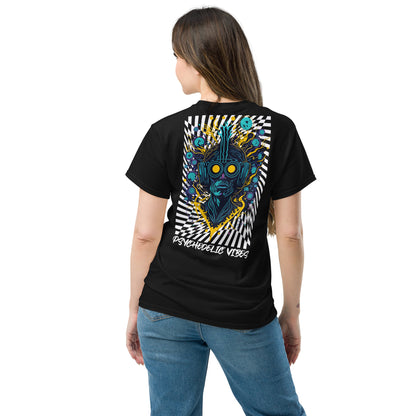 psychedelic graphic tee with bold patterns