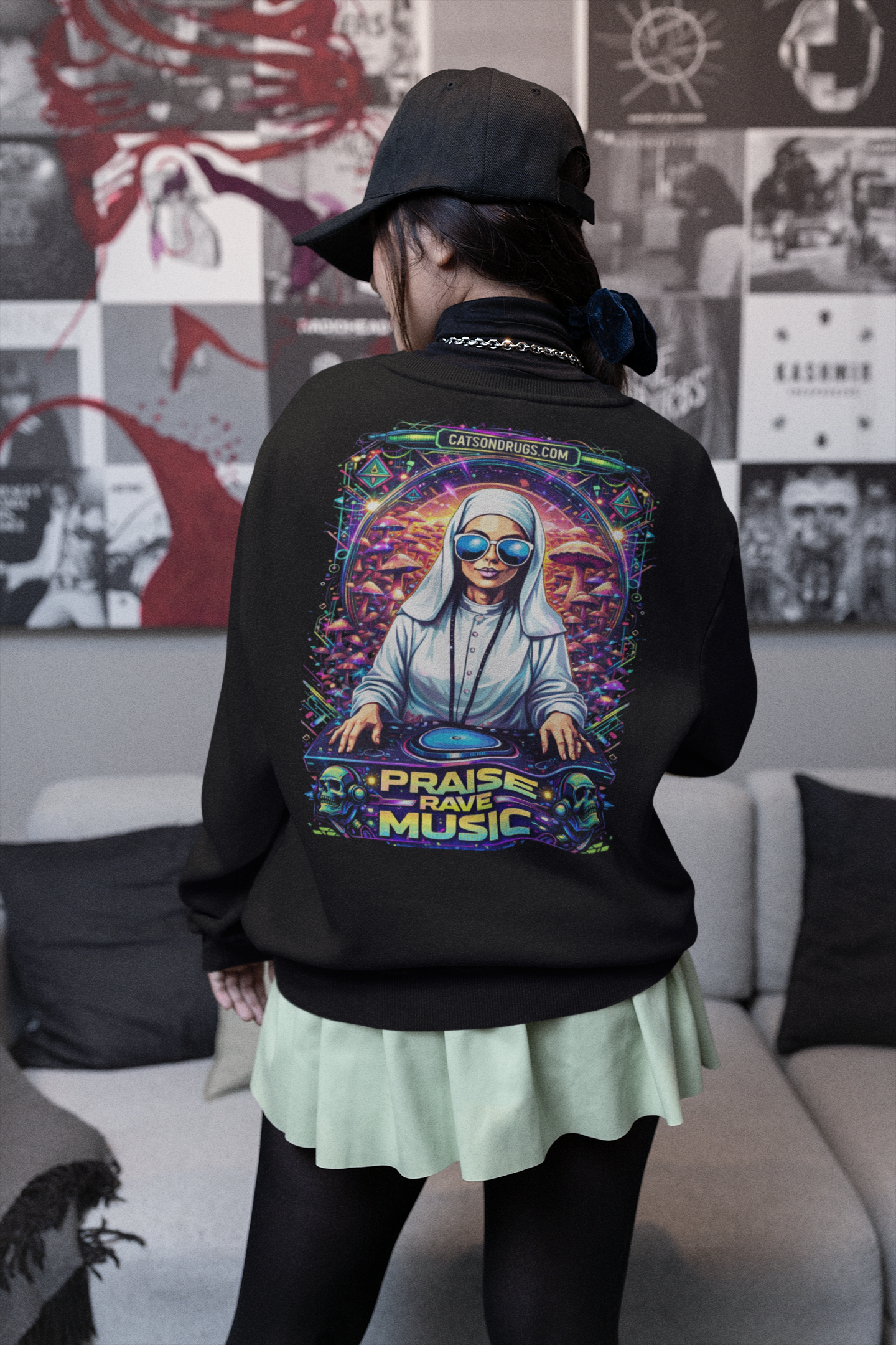 psychedelic rave sweatshirt