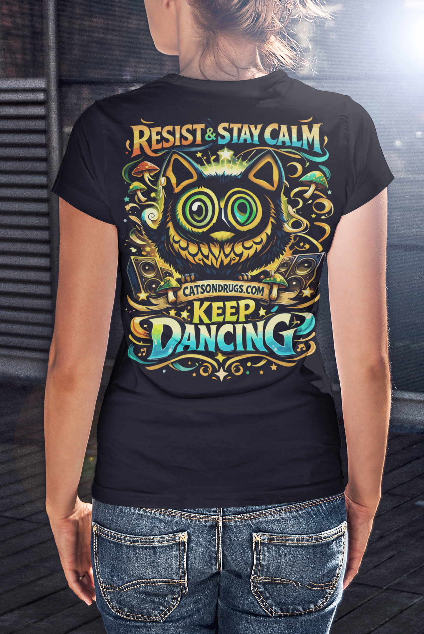 psychedelic rave t shirt streetwear