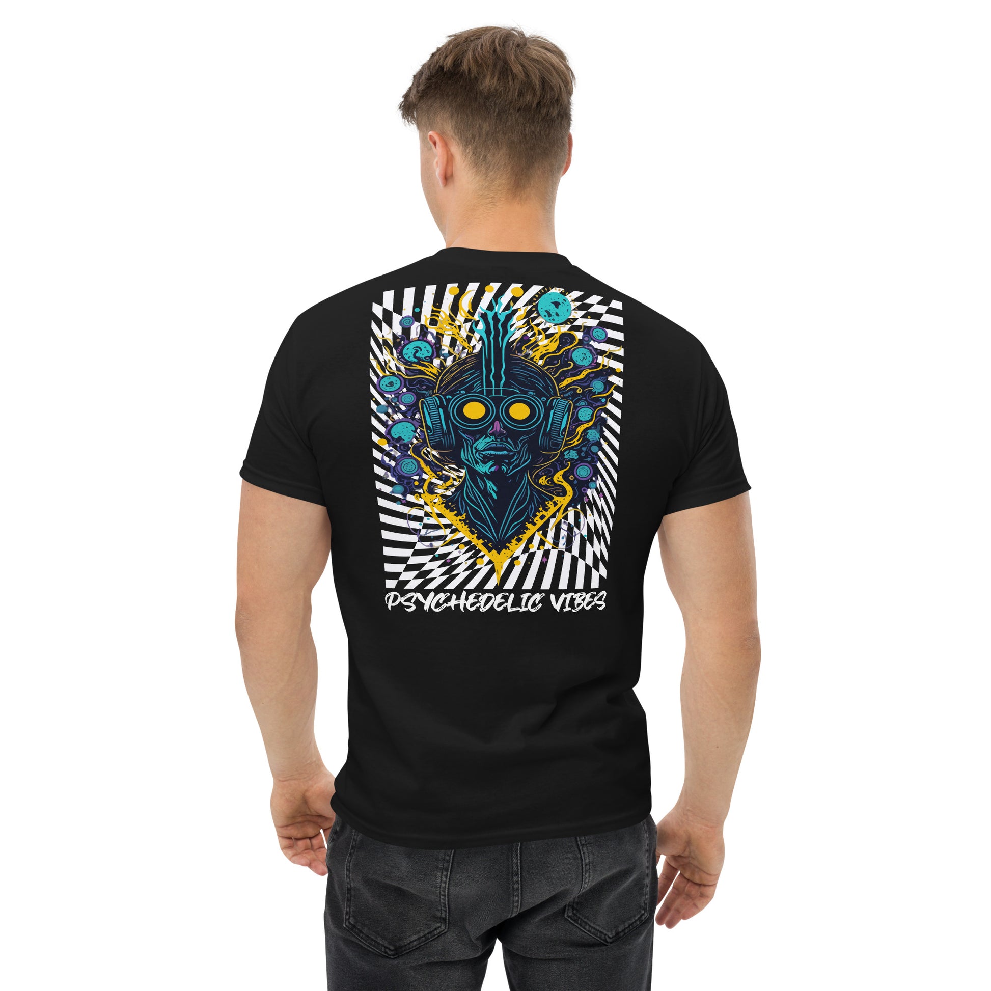 psychedelic tee 60s inspired design